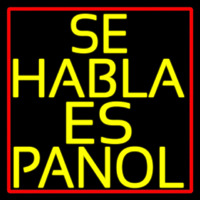 Yellow Se Habla Espanol Neontábla