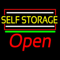 Yellow Self Storage Block With Open 1 Neontábla