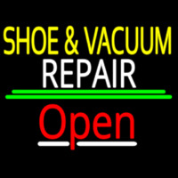 Yellow Shoe And Vacuum White Repair Open Neontábla
