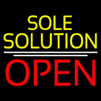 Yellow Sole Solution Open Neontábla