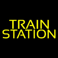 Yellow Train Station Neontábla