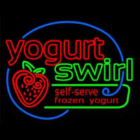 Yogurt Swirl Self Serve Frozen Yogurt Neontábla