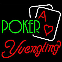 Yuengling Green Poker Beer Sign Neontábla