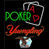 Yuengling Green Poker Beer Sign Neontábla
