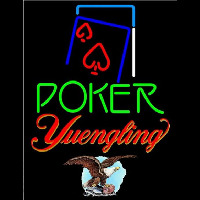 Yuengling Green Poker Red Heart Beer Sign Neontábla