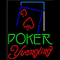 Yuengling Green Poker Red Heart Beer Sign Neontábla