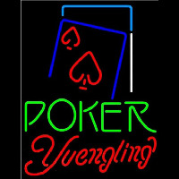 Yuengling Green Poker Red Heart Beer Sign Neontábla