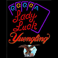 Yuengling Lady Luck Series Beer Sign Neontábla