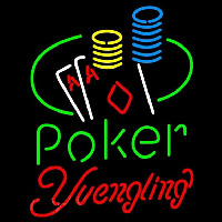 Yuengling Poker Ace Coin Table Beer Sign Neontábla