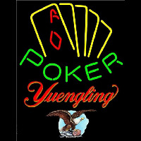 Yuengling Poker Yellow Beer Sign Neontábla