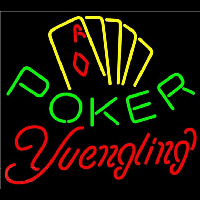 Yuengling Poker Yellow Beer Sign Neontábla